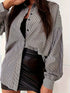 Grey Plus Size Women's Casual V-Neck Shirt