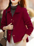 Classic Solid Woolen Coat for Women