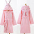Children's Hooded Cotton Bathrobe with Rabbit Design