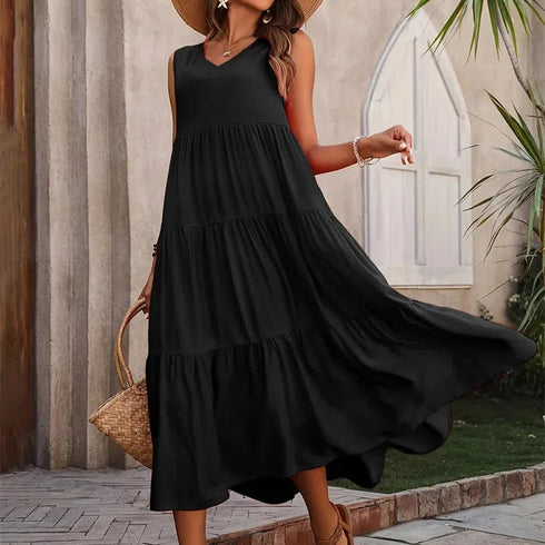 Elegant Yellow Summer Casual Dress for Women