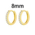 Stainless Steel Link Chain Hoop Earrings with Zirconia
