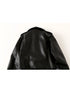 Women’s Slim Fit Black Faux Leather Biker Jacket