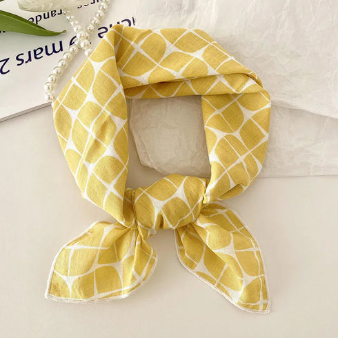 55cm Laies Cotton Linen Square Scarf for Women