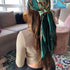 Large Silk Satin Hijab Scarf with Fashion Print - 90cm