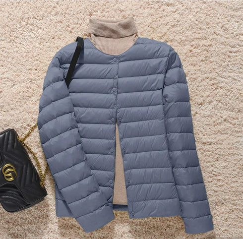 Korean Slim Fit Short Quilted Puffer Coat