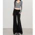 Women's High Waist Wide Leg Denim Trousers
