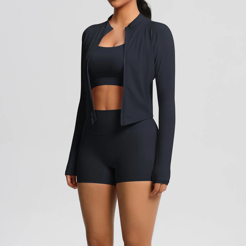 3-Piece Brown Yoga Set for Women