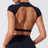 Ctenkevet Women's Yoga Crop Top with Back Detail
