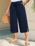 Plus Size Wide Leg Striped Pants for Women