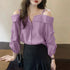 ZANZEA Off Shoulder Pleated Blouse for Women