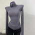 Turtleneck Long Sleeve Women's Top - See-Through Style