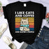 Cute Cat & Coffee Graphic Tee for Women