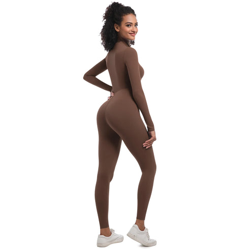 Women's Seamless Long Sleeve Sports Bodysuit