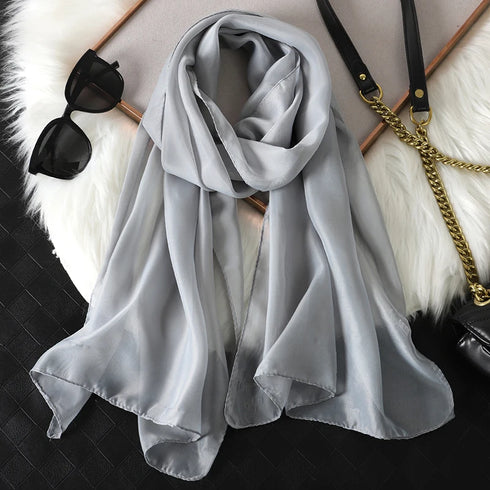 Chiffon Soft Solid Scarf Shawl for Elegant Style