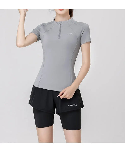 PHIGEER Open Back Long Sleeve Yoga Top for Women