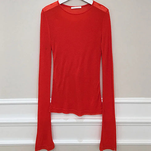 Slim Fit Long Sleeve T-Shirt for Women