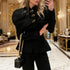 Elegant Black Blazer with Gold Buttons