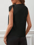 Women's Black Satin Halter Neck Blouse