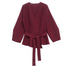 V-Neck Shoulder Pad Knit Blazer for Women