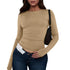 Womens Long Sleeve Bodycon Crop Top - Solid Colours