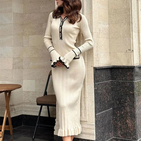 Tossy Ruffled Knit Maxi Dress for Women