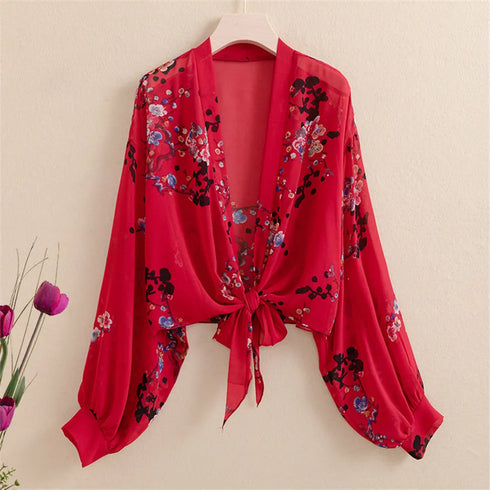 Women’s Summer Kimono Cardigan in Mesh Chiffon