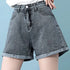 High Waist Denim Mini Shorts for Women