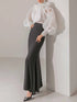 Women's Elegant Lantern Sleeve Shirt Chiffon Transparent Long Sleeve Sweet Lace-up Neck Polk Dot Casual Fashion Autumn Shirts