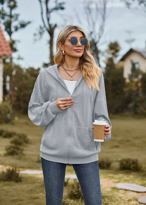 Hooded Zip-Up Sweatshirt for Women