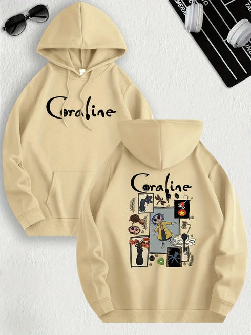 Coraline Inspired Casual Hoodie for Women