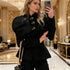 Elegant Black Blazer with Gold Buttons