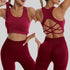 Seamless High Waist Leggings and Sports Bra Set