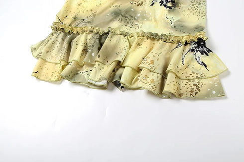 Floral Ruffle Camisole & Skirt Co-ord Set