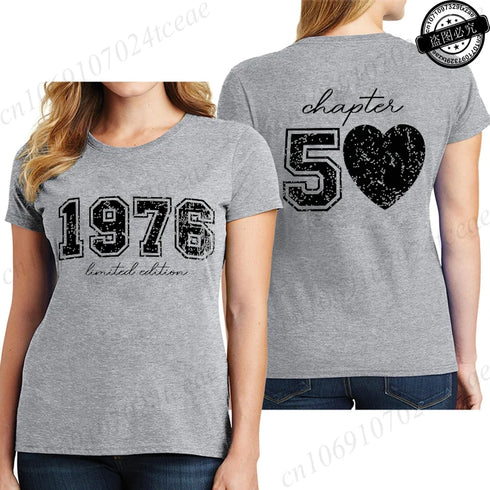 Women's Vintage 1976 O Neck Short Sleeve T-Shirt