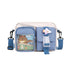 Kawaii Nylon Crossbody Bag with Multiple Pockets