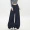 Girls High Waist Wide Leg Denim Jeans in Blue