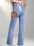 Light Blue High Waist Straight Leg Jeans