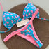 White Lace-Up Bikini Set for Women