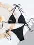 Floral Print Triangle Bikini Set with Brazilian Bottoms