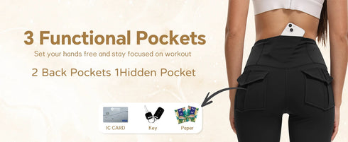 Women's High Waisted Flared Yoga Pants with Pockets
