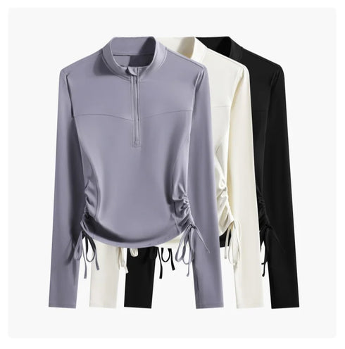 DRUR Women's 2 Piece Sweatsuit Set with Long Sleeve Top