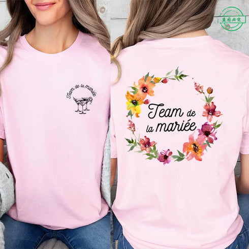 French Girls’ EVJF Vibe: Future Bride & Team Bride Matching Tees – Rock Your Single Farewell At Bachelorette Party T-shirt