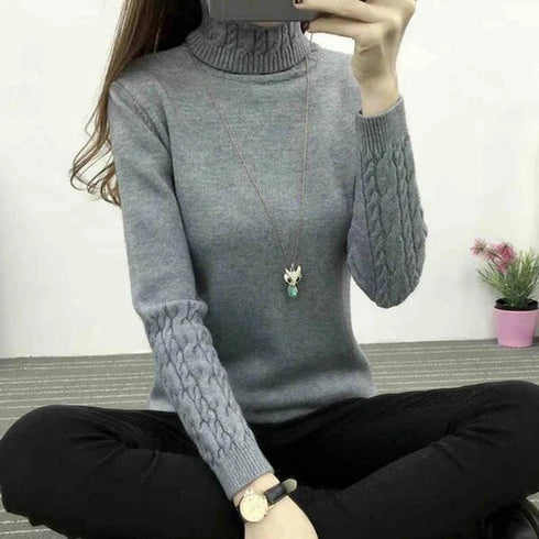 Women's Turtleneck Knitted Sweater