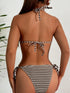 Floral Print Triangle Bikini Set with Brazilian Bottoms