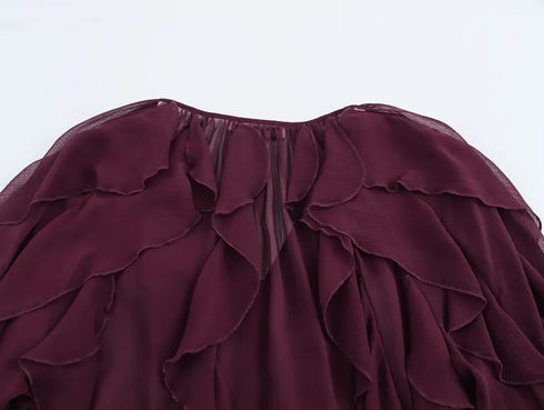 MUJER Ruffle Blouses for Women - Summer Casual Tops