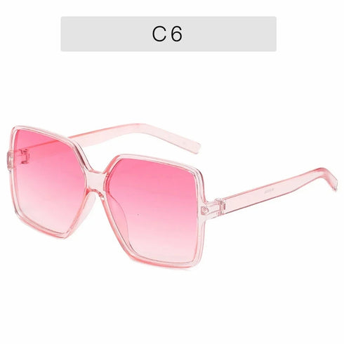 Black Square Oversized Sunglasses for Women
