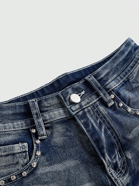 Vintage Y2K Punk Distressed Denim Shorts