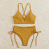 Cikini V-Neck Lace-Up Bikini Set for Women