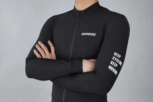 DAREVIE Men's Thermal Fleece Cycling Jersey - Long Sleeve