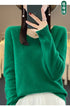 100% Merino Wool V-Neck Pullover Sweater for Women